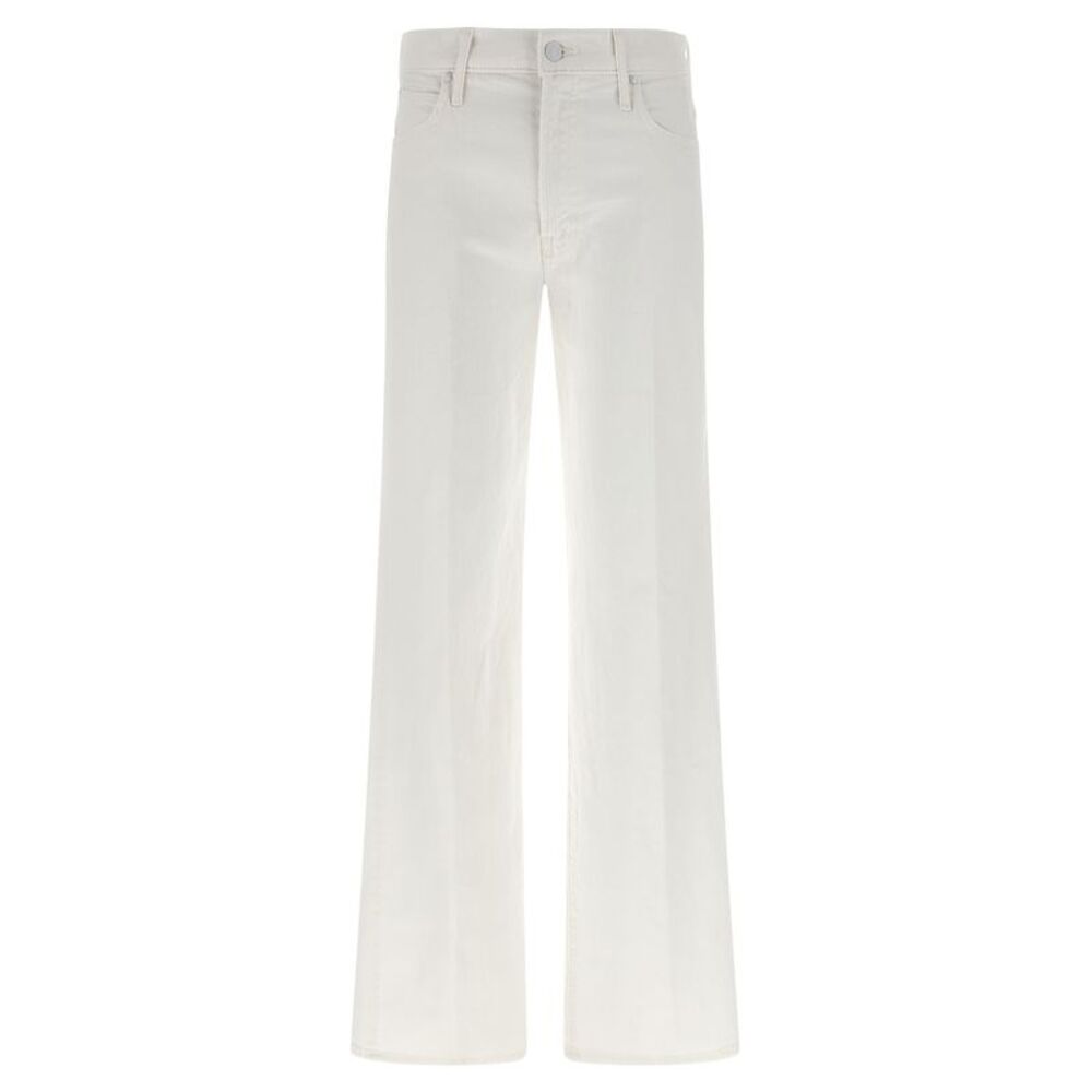 Mother Denim White Cotton Flared Women's Jeans